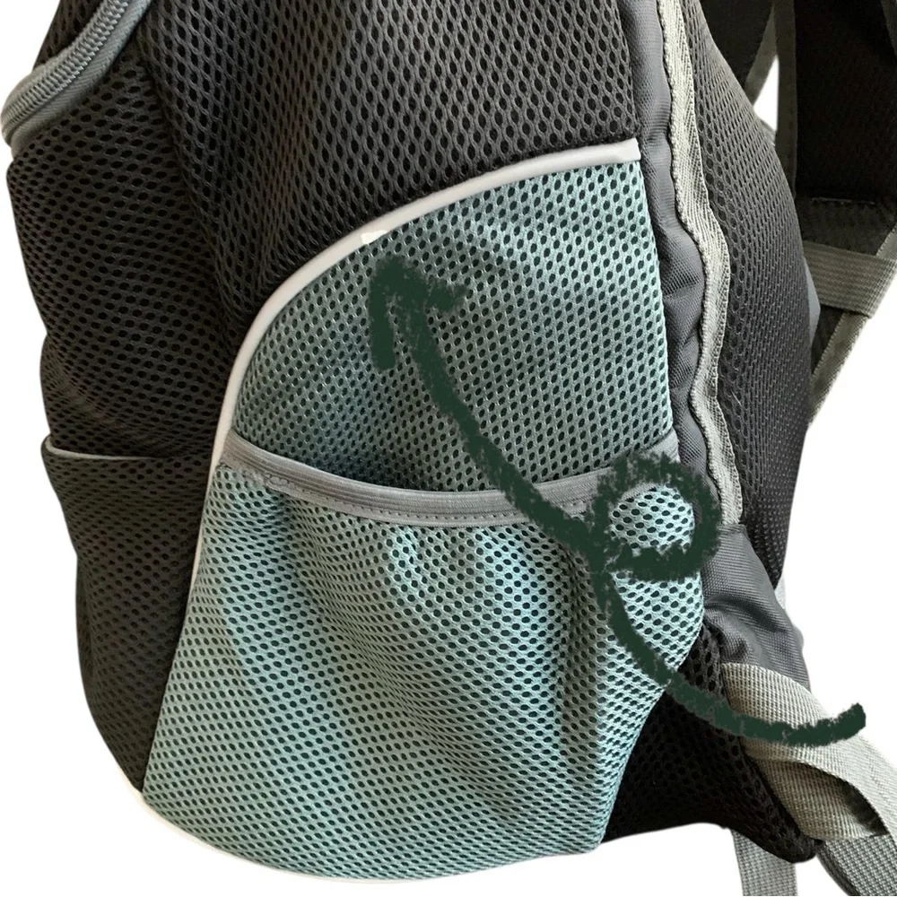 Deluxe Pet Travel Backpack - Black and Gray